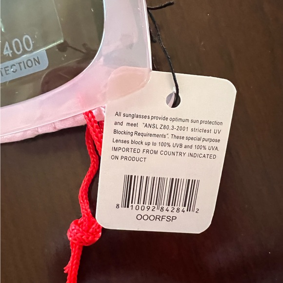 Mure + Grand OOO Pink Rectangle Frame Sunglasses, NWT - Picture 3 of 4
